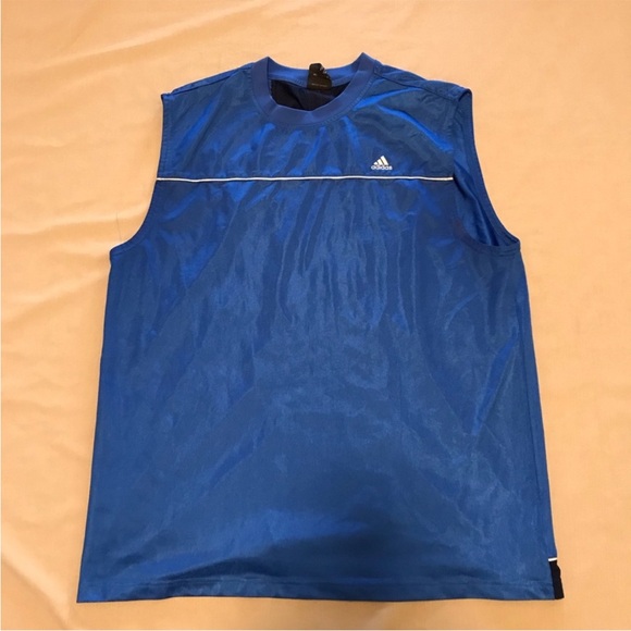 Adidas 2XL Blue Sleeveless Shirt - Picture 1 of 4
